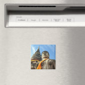 Grosser Buddha in Ayutthaya, Thailand Magnet (In Situ (Geschirrspüler))