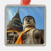 Grosser Buddha in Ayutthaya, Thailand Ornament Aus Metall (Vorne)