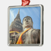 Grosser Buddha in Ayutthaya, Thailand Ornament Aus Metall (Links)