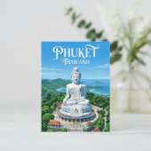 Großer Buddha Thailand Postkarte (Stehend Vorderseite)