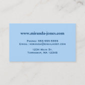 Grosser Buffalo-Karo in Denim-Blau-Tönen Visitenkarte (Rückseite)