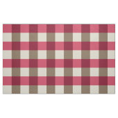Großer Büffel Karo, Burgunder, Creme und Taupe Stoff (Fat Quarter (45,7 x 55,9 cm))