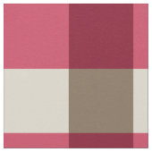 Großer Büffel Karo, Burgunder, Creme und Taupe Stoff (Nahaufnahme)