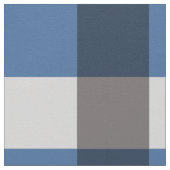 Großer Büffel-Karo, grau/Grau und Blau Stoff (Nahaufnahme)