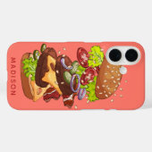 Großer Burger individuelle Name Case-Mate iPhone Hülle (Rückseite (Horizontal))