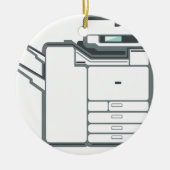 Großer Bürodrucker Keramik Ornament (Vorne)