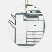 Großer Bürodrucker Keramik Ornament (Links)