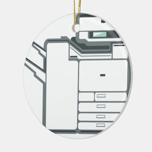 Großer Bürodrucker Keramik Ornament (Links)