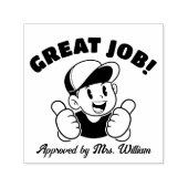 Großer Cartoon fördert die Ermutigung des Lehrers Permastempel (Design)