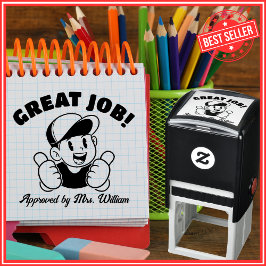 Großer Cartoon fördert die Ermutigung des Lehrers Permastempel