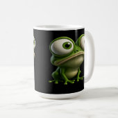 Grosser Cartoon-Frosch Kaffeetasse (VorderseiteRechts)