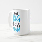 Großer Chef Mann nettes Bossy-Design mit Krawatte Kaffeetasse (Vorderseite Links)