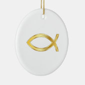 GROSSER CHRISTLICHER FISCH KERAMIK ORNAMENT (Rechts)