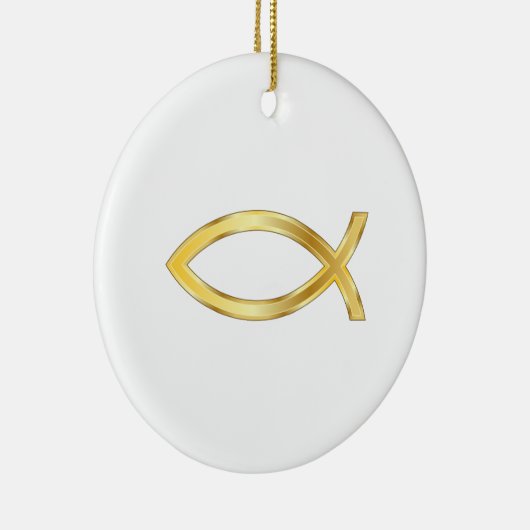 GROSSER CHRISTLICHER FISCH KERAMIK ORNAMENT (Rechts)