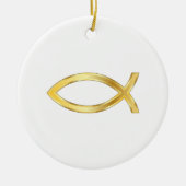 GROSSER CHRISTLICHER FISCH KERAMIK ORNAMENT (Vorne)
