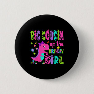 Großer Cousin des Geburtstagsmädchens Saurus Rex Button