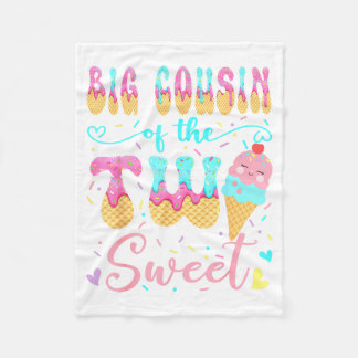 Großer Cousin des Two Sweet zum 2. Geburtstag Eis Fleecedecke
