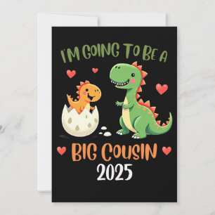 Großer Cousin Dinosaurier Ich Werde Cousin Baby Re Einladung