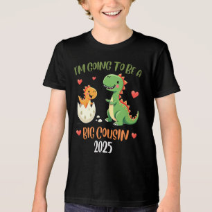 Großer Cousin Dinosaurier Ich Werde Cousin Baby Re Tri-Blend Shirt