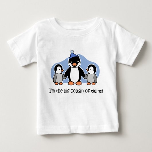 Großer Cousin von Zwillinge Penguin Baby T-shirt (Vorderseite)