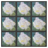 Großer cremefarbener Gardenia Stoff (Muster)