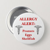 Großer Customizeable Allergieknopf Button (Vorne & Hinten)