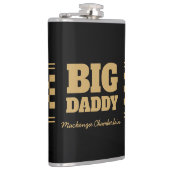 Großer Daddy Karo-Faux-Gold und Schwarz Flachmann (Rechts)