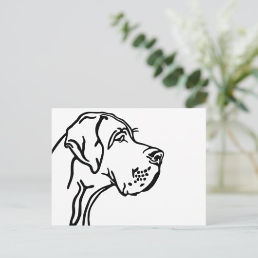 Großer, dan Head zeichnend Postkarte (Stehend Vorderseite)