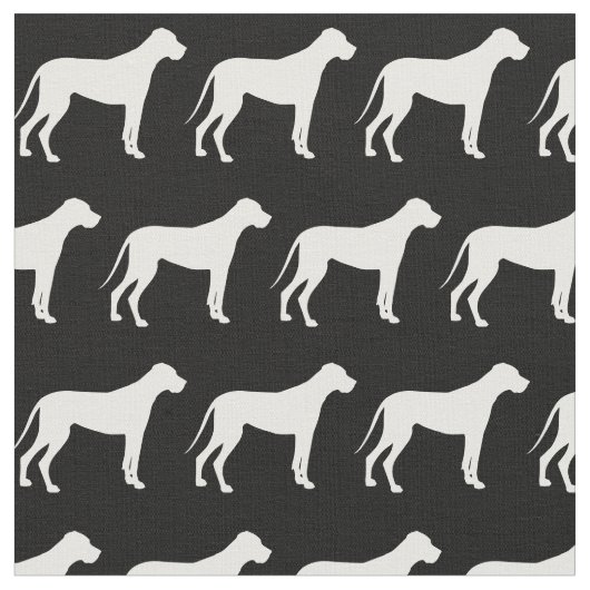 Großer Dan Hund Silhouette Stoff (Nahaufnahme)