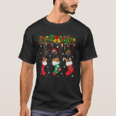 Großer Dan in Sock Xmas Rentier Santa ELF Hund T-Shirt (Vorderseite)