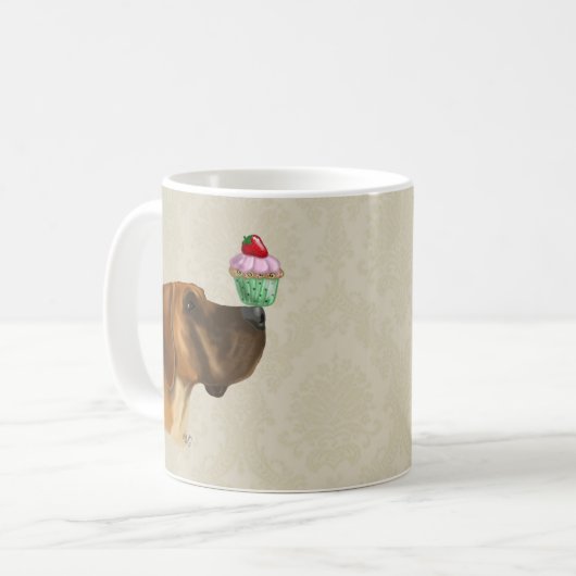 Großer Dan und Cupcake Kaffeetasse (Vorderseite Links)
