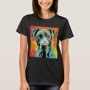 Großer Däne Abstrakte Pop-Art Bunt T-Shirt