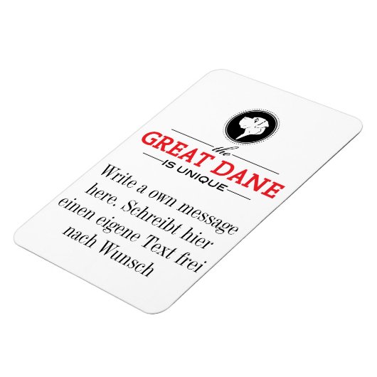 Großer Dane-Foto-Magnet Magnet (Linke Seite)