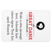 Großer Dane-Foto-Magnet Magnet (Horizontal)