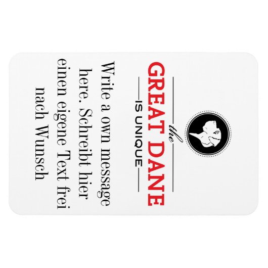 Großer Dane-Foto-Magnet Magnet (Horizontal)