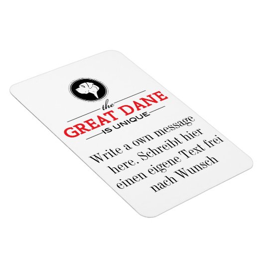 Großer Dane-Foto-Magnet Magnet (Rechte Seite)