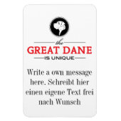Großer Dane-Foto-Magnet Magnet (Vertikal)