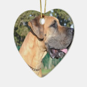 Großer Däne-Foto-Verzierungen Keramik Ornament (Links)