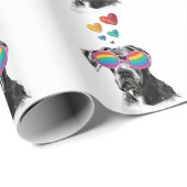 Großer Däne Hund am Herztag Valentinstag Geschenkpapier (Rolleneckpunkt)