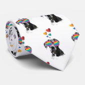 Großer Däne Hund am Herztag Valentinstag Krawatte (Gerollt)