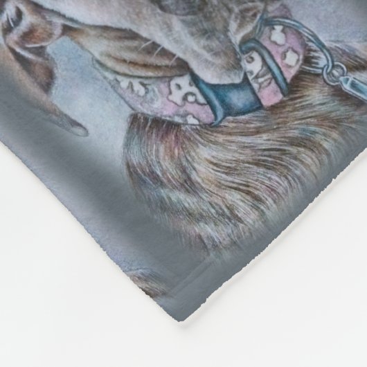 Großer Däne-Hund, der Hundekunst zeichnet Fleecedecke (Ecke)