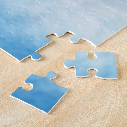 Großer Dane Hund im Schnee Weihnachtshundehaus Puzzle (Seite)