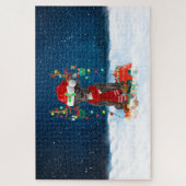 Großer Dane Hund mit Weihnachtsgeschenken Puzzle (Vertikal)