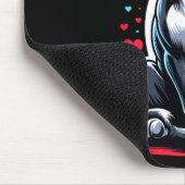 Großer Däne Hund Valentinstag Hundebesitzer Valent Mousepad (Ecke)