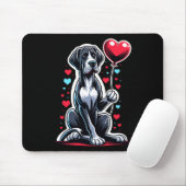 Großer Däne Hund Valentinstag Hundebesitzer Valent Mousepad (Mit Mouse)