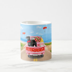 Großer Däne Hund Valentinstag Lastwagen Kaffeetasse