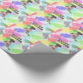 Großer Dane Hund wünscht Glück im neuen Jahr Geschenkpapier (Ecke)