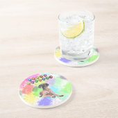 Großer Dane Hund wünscht Glück im neuen Jahr Getränkeuntersetzer (Seite)