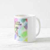 Großer Dane Hund wünscht Glück im neuen Jahr Kaffeetasse (VorderseiteRechts)