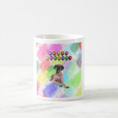 Großer Dane Hund wünscht Glück im neuen Jahr Kaffeetasse (Mittel)